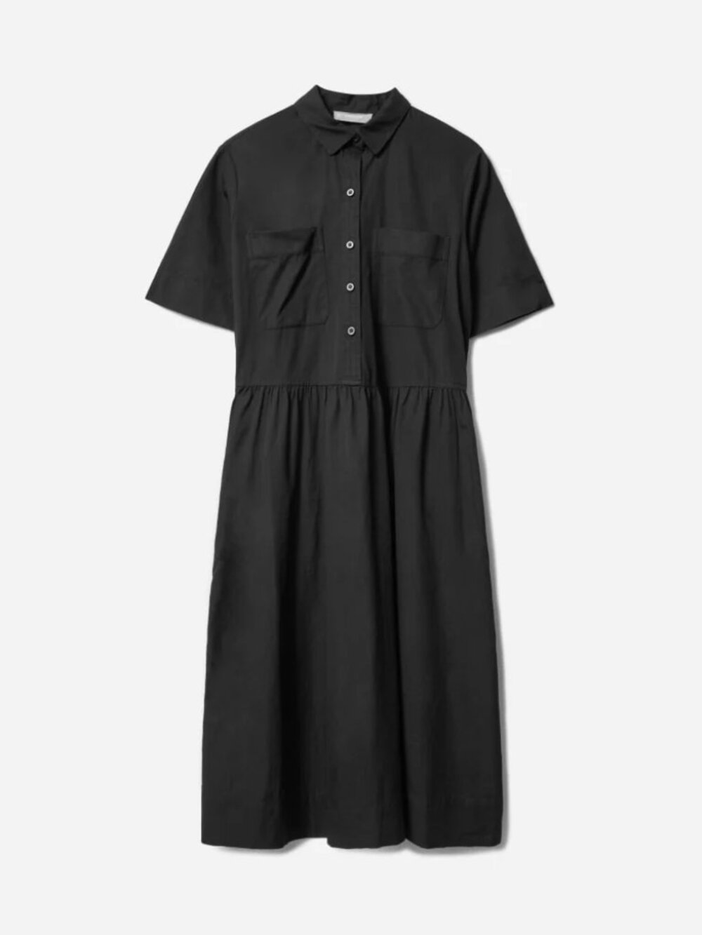 Everlane The Parklet Shirtdress Black Cotton Short Sleeve Size 4 - Picture 4 of 9